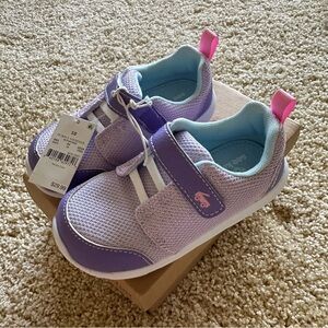 See Kai Run Stryker Lace Sneakers Kids Size 10 Purple Shimmer NIB